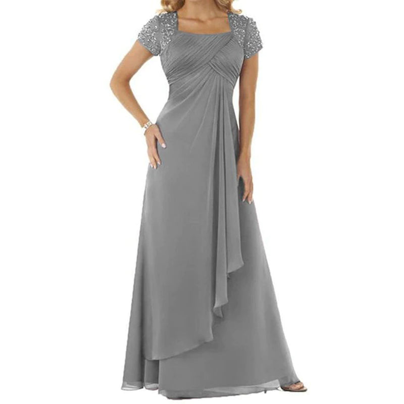 grey mother of the bride dress
